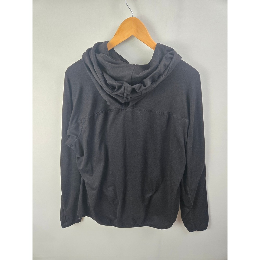 American Eagle AEActive Hoodie Womens Large Black Extreme Flex Raglan Pullover - Picture 2 of 8